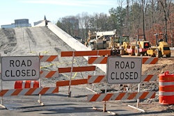 Road construction site