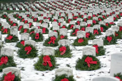 Wreaths on graves