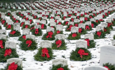 Wreaths on graves