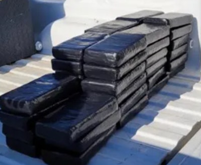 129.86 pounds of seized cocaine