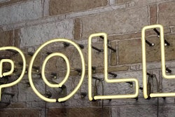 'Poll' in yellow neon