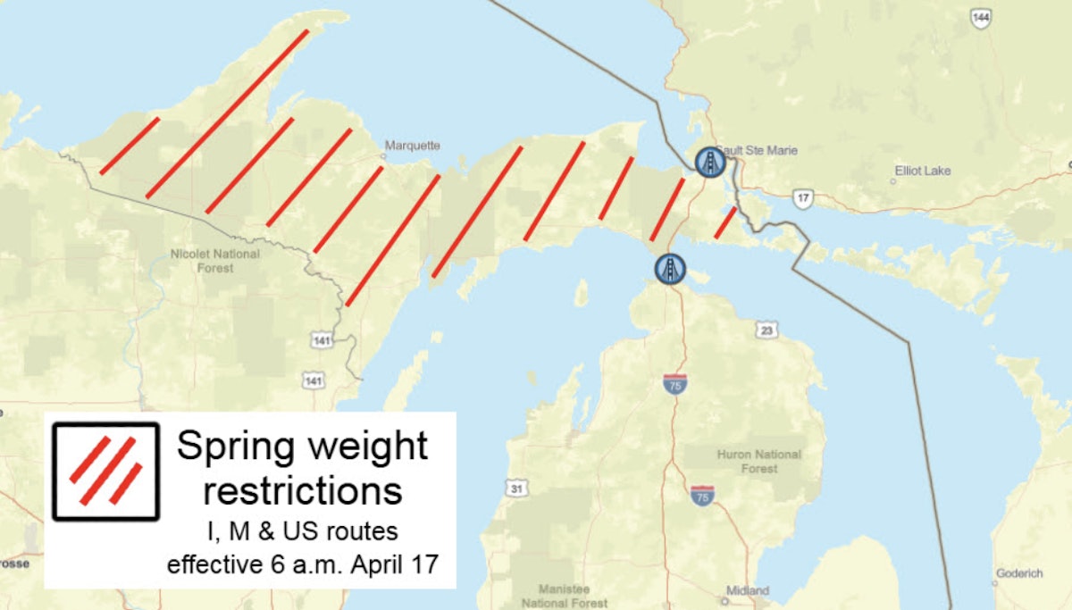 Michigan removes weight restrictions from all lower peninsula highways