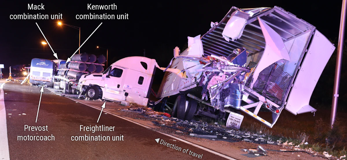Lack of safe truck parking cited in NTSB report on 2023 bus crash