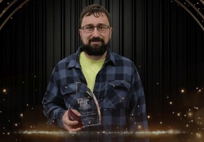 Ryan Drozynski, recipient of the David Levin Award for Company Driver of the Year