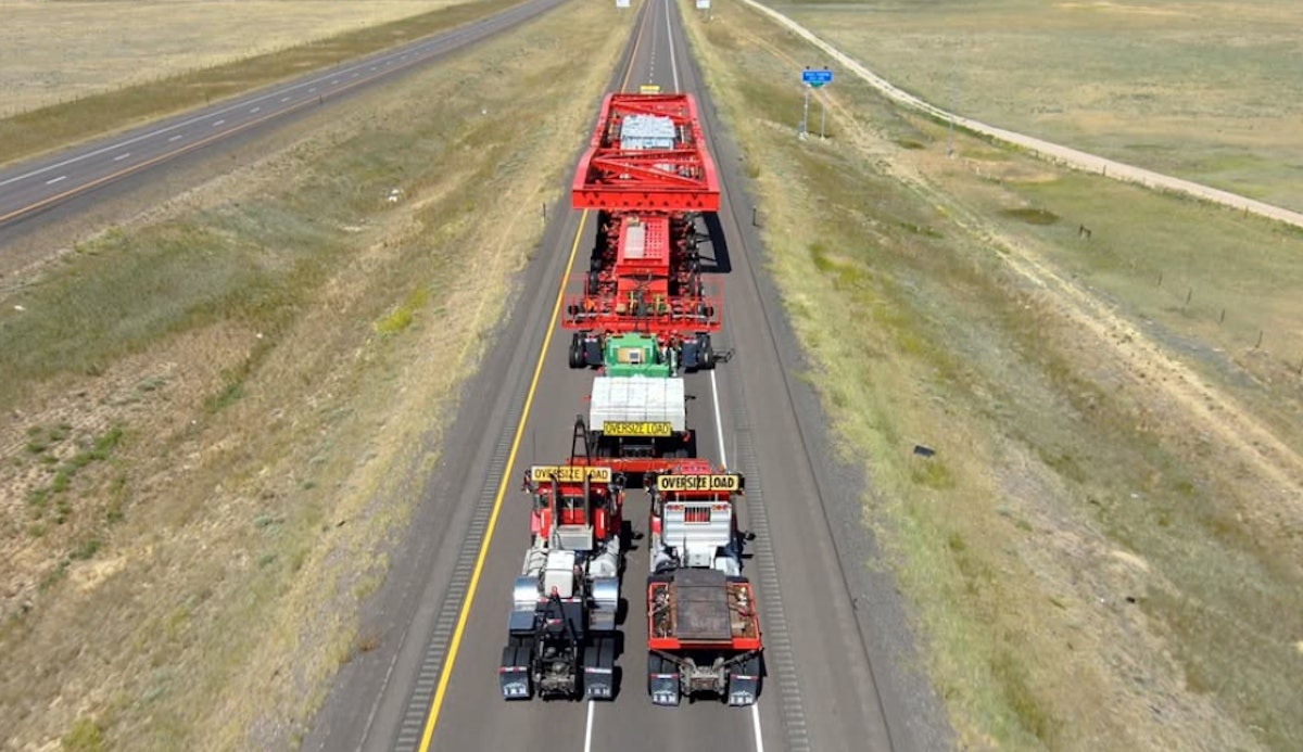 1.5 million pound superload on I-80 in Wyoming starting Monday