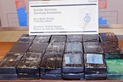 Seized packages of cocaine displayed by Canada Border Services Agency at Blue Water Bridge