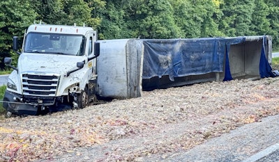 This load of chicken carcasses spilled on I-26 in South Carolina