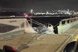 Where truck plunged off the Delaware Memorial Bridge last week