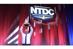 David Comings, a professional driver with FedEx Freight from North Dakota, is the Bendix Grand Champion at the 2025 National Truck Driving & Step Van Championships