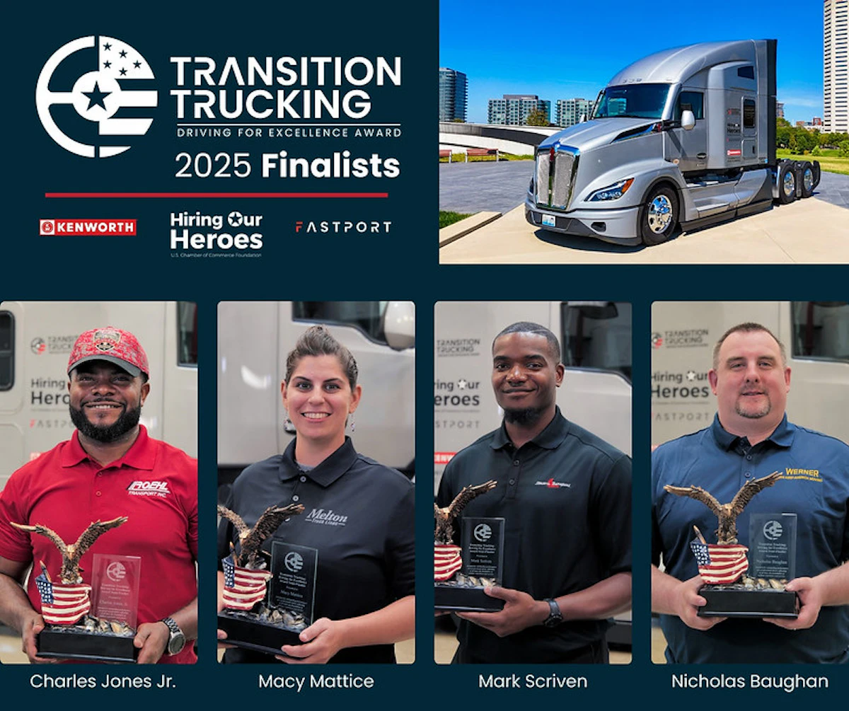 4 finalists named for award recognizing vets who are truckers