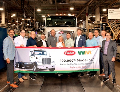 Image Peterbilt Celebrates 100,000th Model 567 With Delivery To Wm
