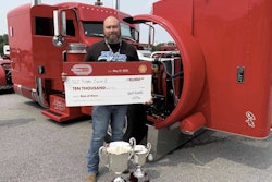 Kenny Ziglar II of Rawlins, Wyoming, won Best of Show honors with his 2007 Peterbilt 379, nicknamed “Scrapin By at this year's SuperRigs event