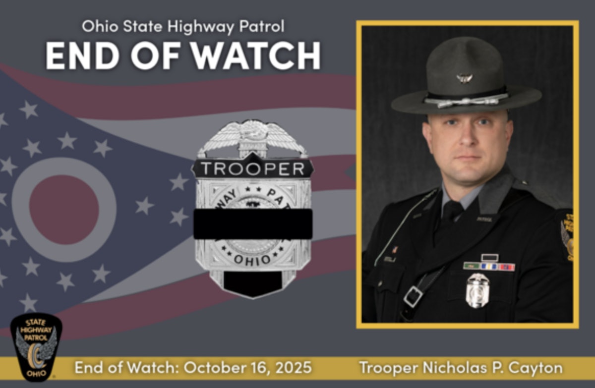 Ohio State Highway Patrol trooper dies assisting disabled tractor-trailer