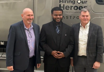 Tim Norlin, VP of Driver Recruiting, Charles Jones Jr. and Roehl Transport CEO Rick Roehl