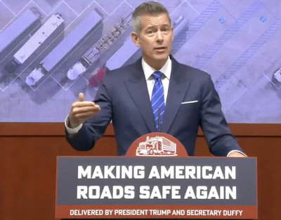 Transportation Secretary was the messenger of most of Trump's news for the trucking industry during 2025