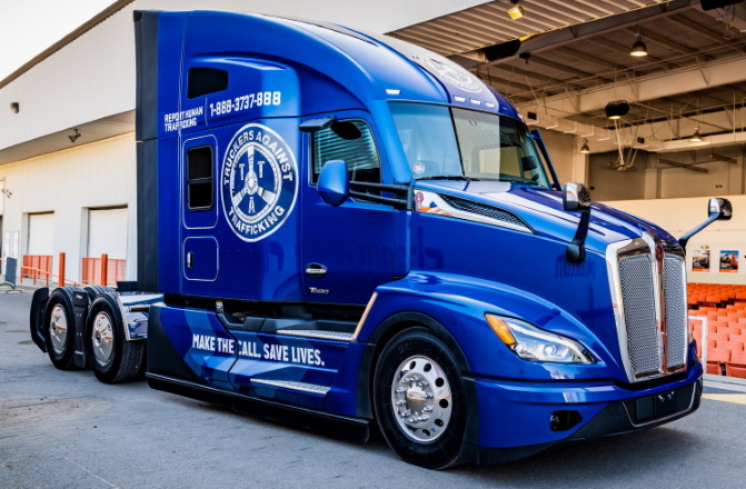 Kenworth T680 part of Inland Kenworth TAT awareness and support efforts