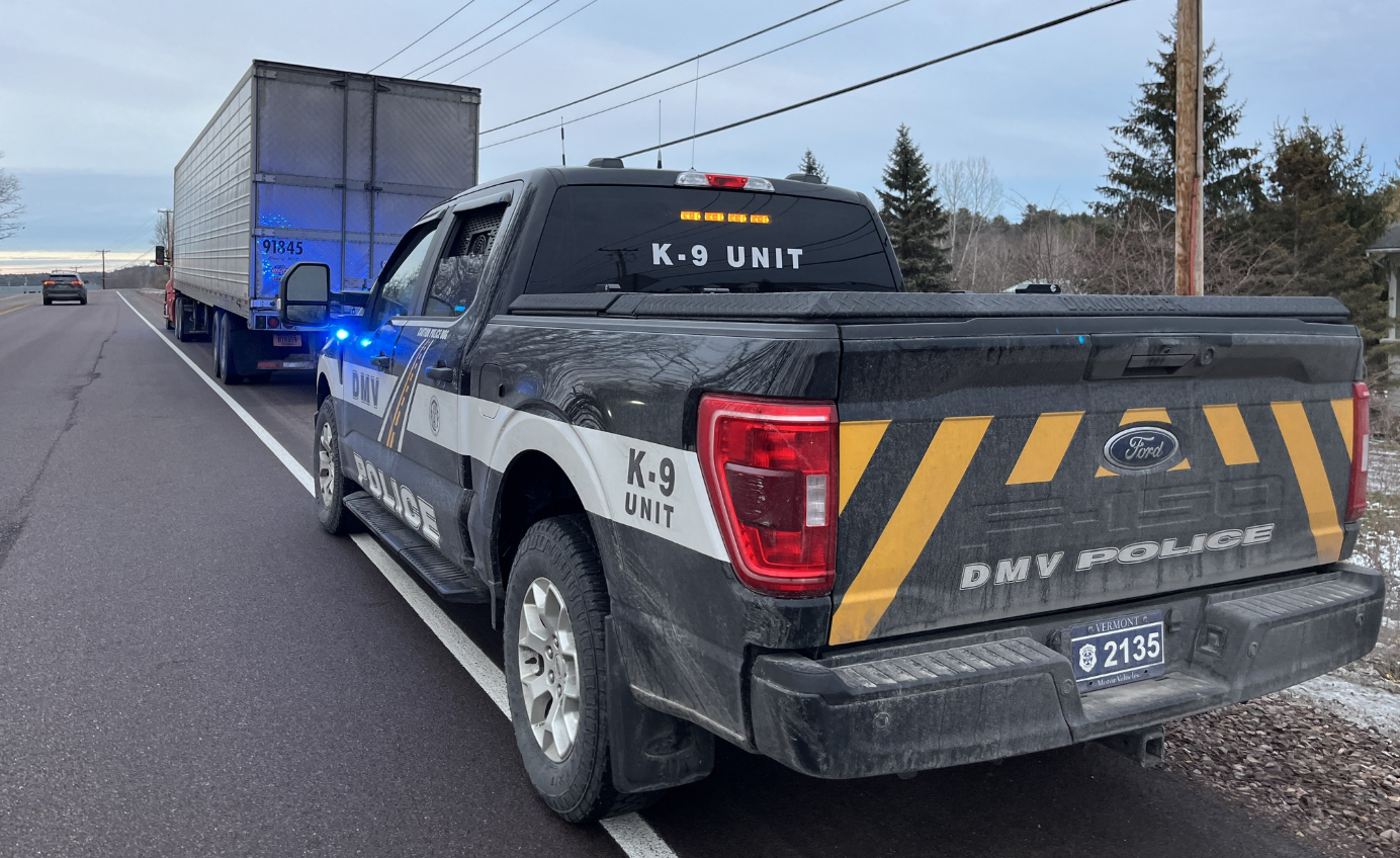 Tractor-trailer that was stopped twice and placed out of service recently