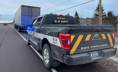 Tractor-trailer that was stopped twice and placed out of service recently