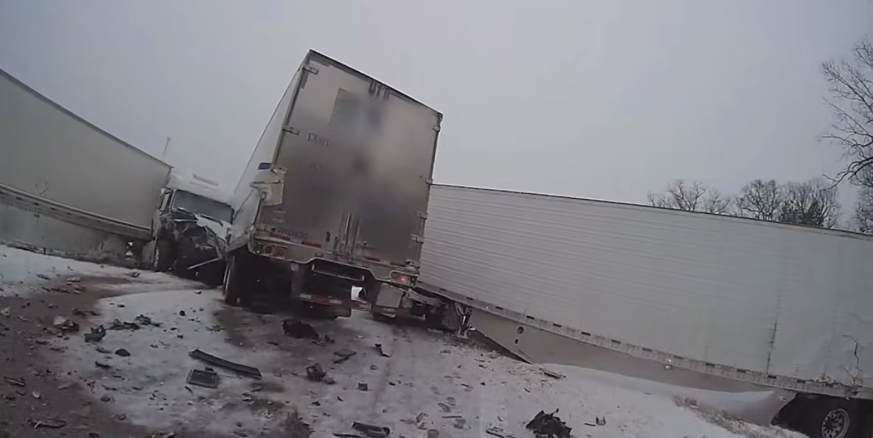 Missouri State Highway Patrol body camera footage from the weekend's winter storm