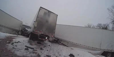 Missouri State Highway Patrol body camera footage from the weekend's winter storm