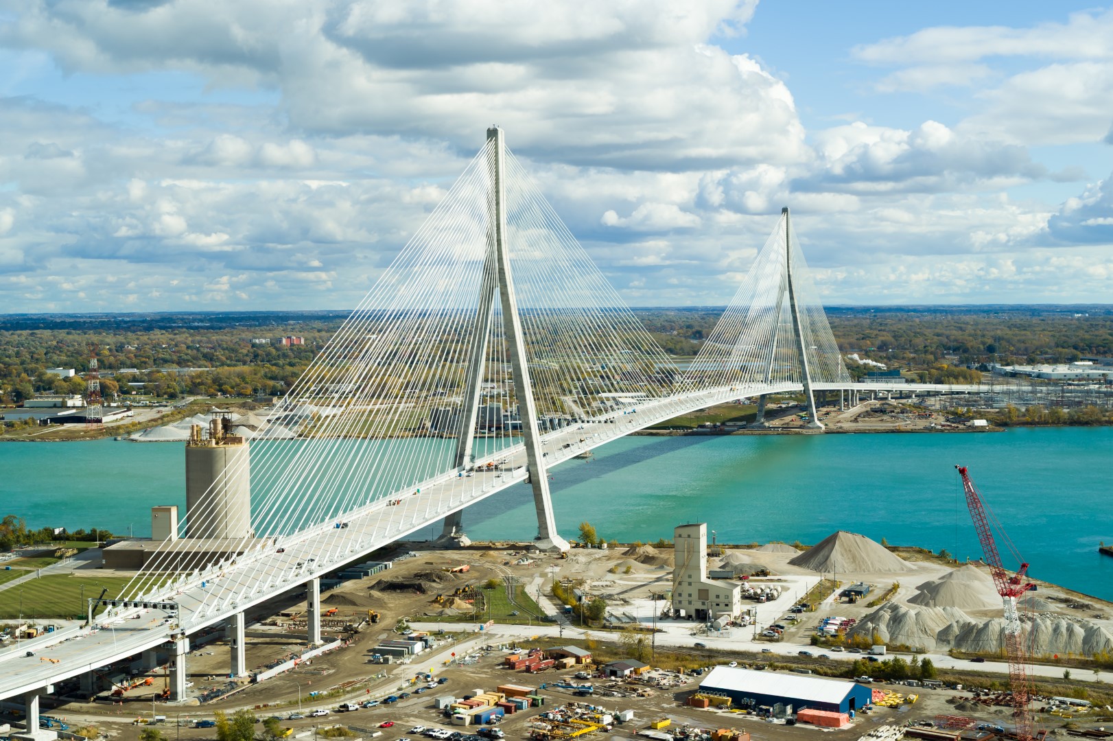 Gordie Howe bridge between Detroit and Windsor, Ontario, Canada