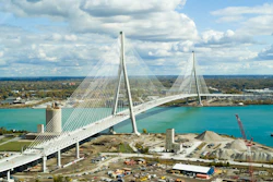 Gordie Howe bridge between Detroit and Windsor, Ontario, Canada