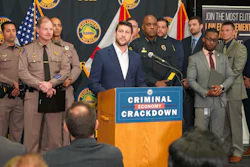 Florida Attorney General James Uthmeier announces charges against members of a cargo theft ring