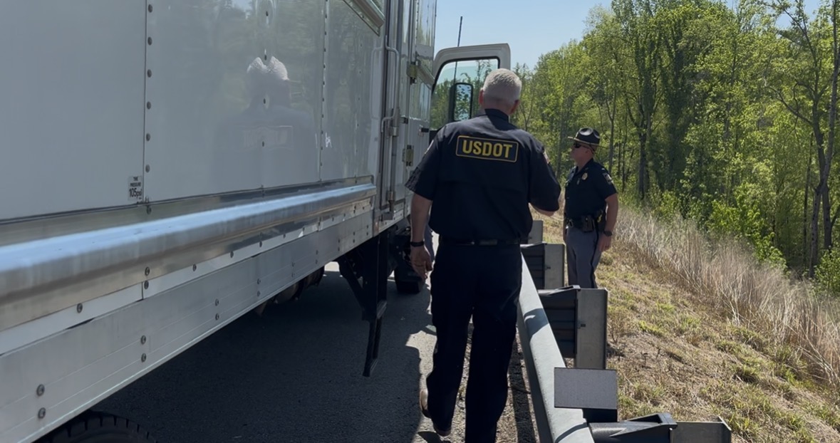 Federal Motor Carrier Safety Administrator Derek Barrs at Georgia inspection blitz