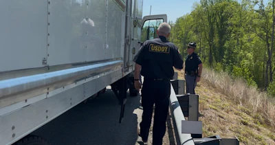Federal Motor Carrier Safety Administrator Derek Barrs at Georgia inspection blitz