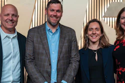 From left to right: Brent Hutto, chief relationship officer, Truck Parking Club, Chris Burroughs, president & CEO, TIA, Aurélie Doucette, VP of dedicated contract carriage operations, Penske Logistics, Jennifer Hedrick, president & CEO, WIT