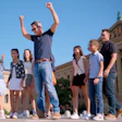 Transportation Secretary Sean Duffy and his family recreate a scene from 'Rocky' on the steps of the Philadelphia Museum of Art