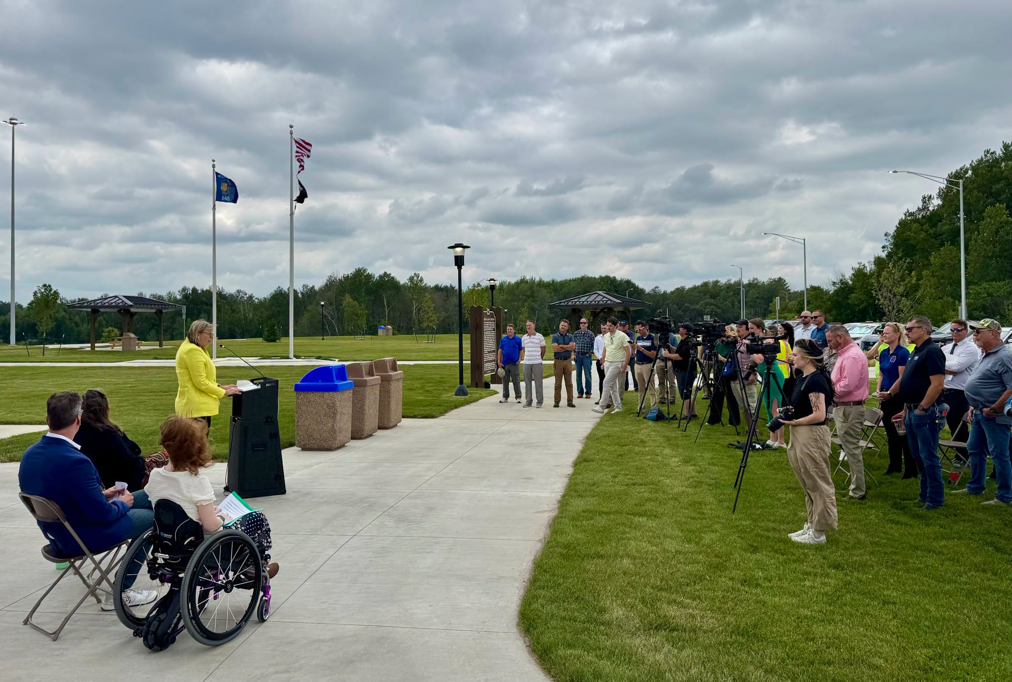 Reopening ceremony of two rest areas on I-43