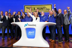 J.B. Hunt employees ring opening bell at Nasdeq