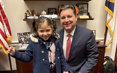 Dalilah Coleman with Rep. David Rouzer, sponsor of the bill named in her honor