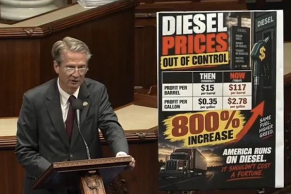 Rep Tim Burchett on the House floor complaining about high diesel prices