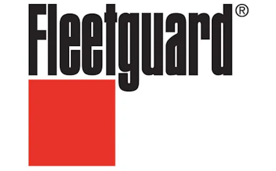 Fleetguard logo with black text and red square symbol