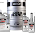 Diesel Kleen fuel treatment product line by Power Service, including bottles and drums endorsed by Cummins Inc.