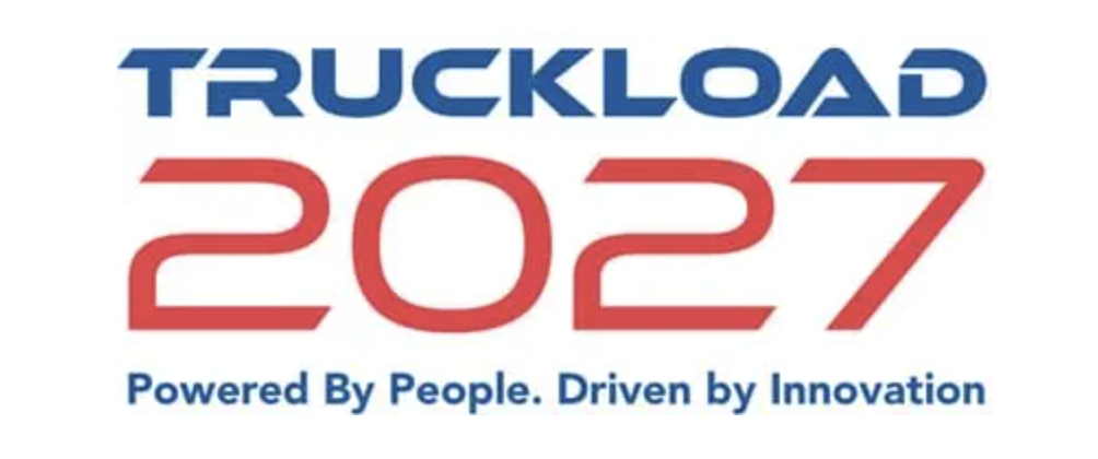 Truckload 2027 logo with tagline Powered By People. Driven by Innovation in navy blue and red