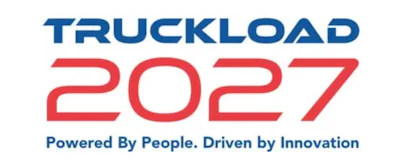 Truckload 2027 logo with tagline Powered By People. Driven by Innovation in navy blue and red