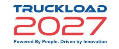Truckload 2027 logo with tagline Powered By People. Driven by Innovation in navy blue and red