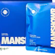 MANSCHOWR XL body wipes packaging in blue with product box and individual wipe packet displayed