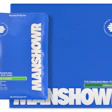 MANSHOWR cooling body wipes product packaging in blue with white branding and circular logo design