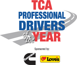 TCA Professional Drivers of the Year award badge sponsored by Cummins and Love's